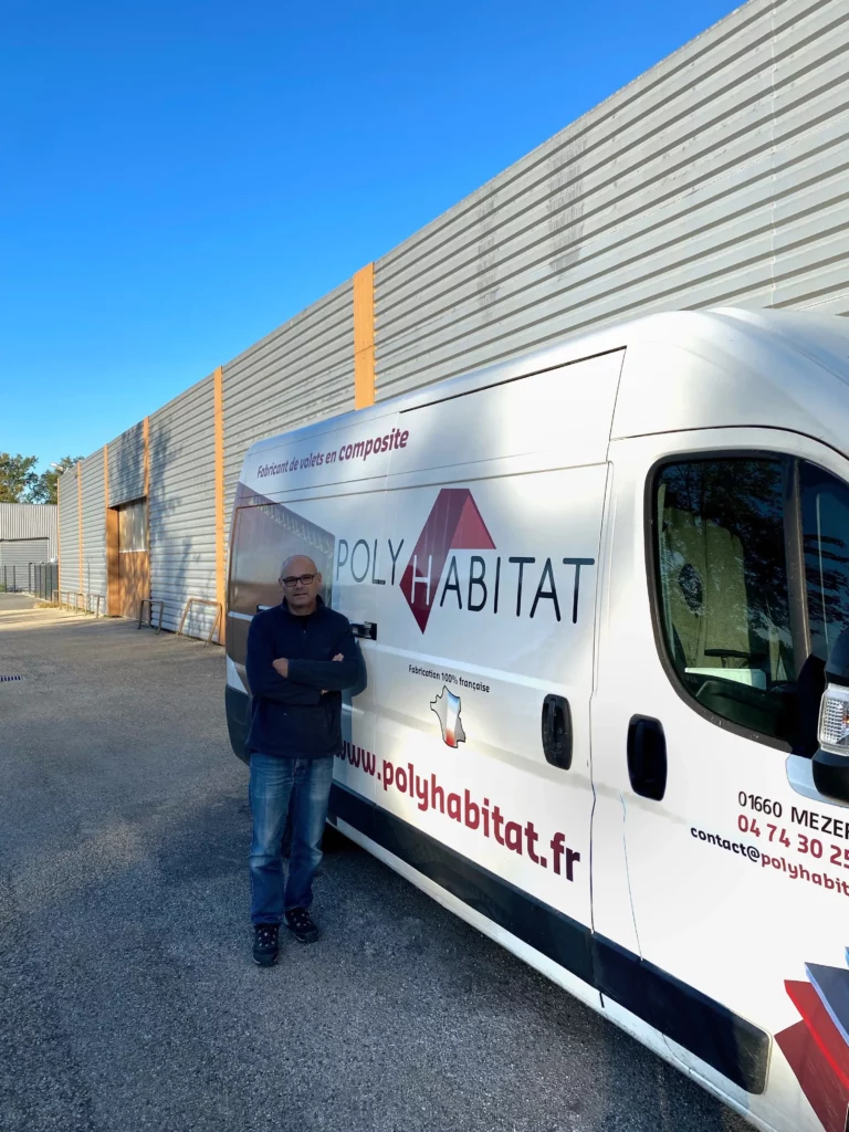 Christophe et son camion Volets resine battants Polyhabitat