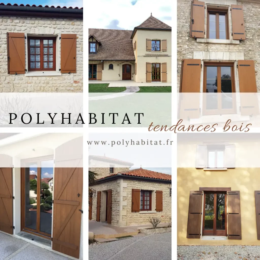 volets battants composite imitation bois Polyhabitat